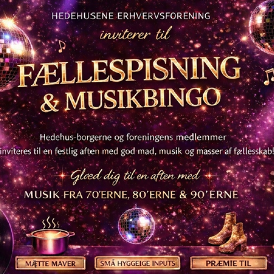 Fællesspisning med bingo og DJ